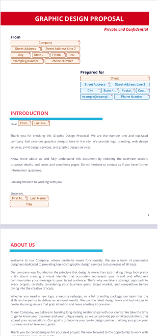 Graphic Design Proposal PDF Template