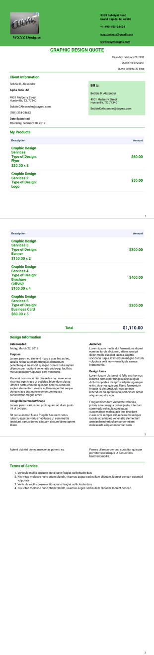 Sample Graphic Design Quote