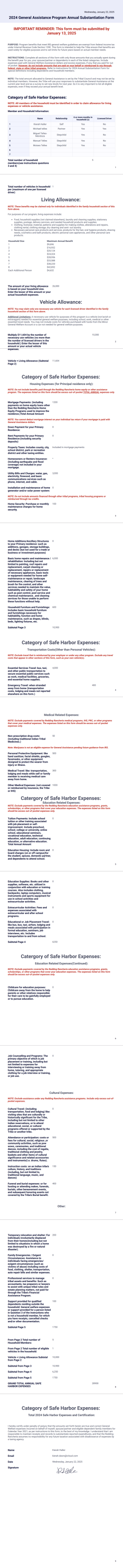 2024 GW Substantiation Form PDF Template