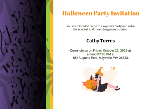 Halloween Party Invitation PDF Template