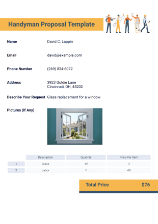 Handyman Proposal Template - PDF Templates
