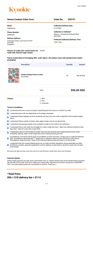 Henna Cookies - PDF Templates