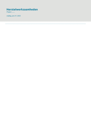 Herstelverklaring - PDF Templates