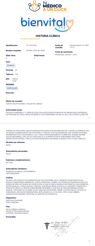 historia clinica tumedicoaunclick Plantilla PDF