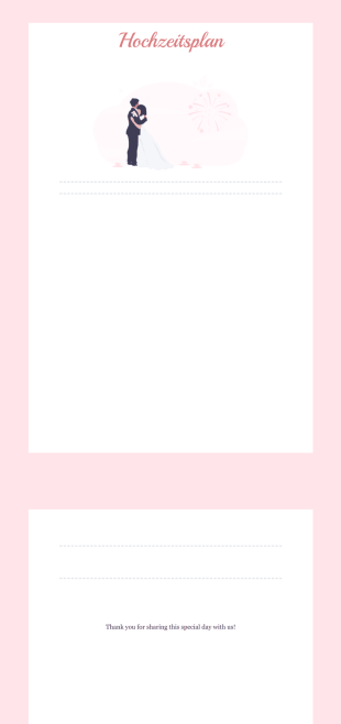 Hochzeitsplan - PDF Templates