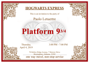 Hogwarts Express Ticket Template - PDF Templates