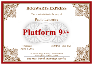Hogwarts Express Ticket Template - PDF Templates