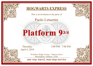 Hogwarts Express Ticket Template - PDF Templates