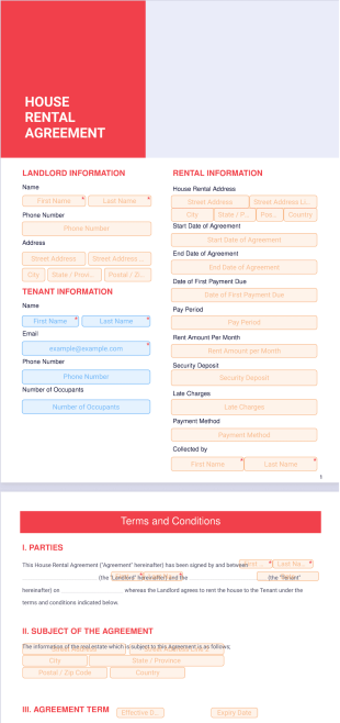 House Rental Agreement PDF Template