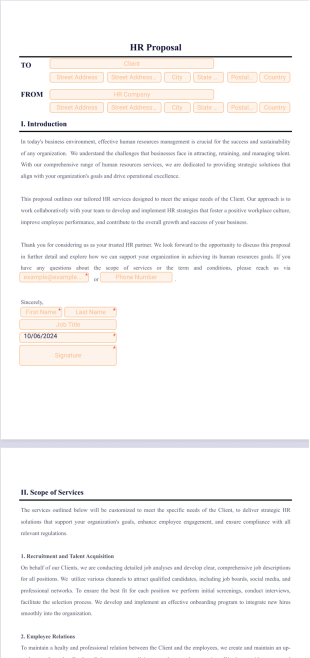 HR Proposal Template - PDF Templates