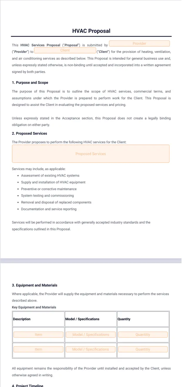 HVAC Proposal Template
