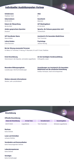 Indivdueller Ausbildungsplan-Vorlage - PDF-Vorlagen