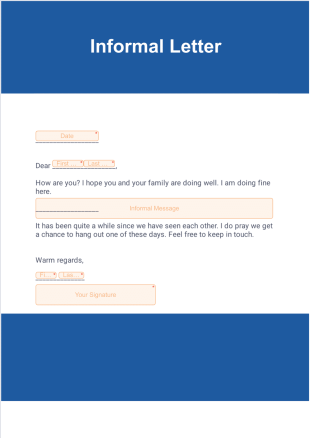 Informal Letter PDF Template