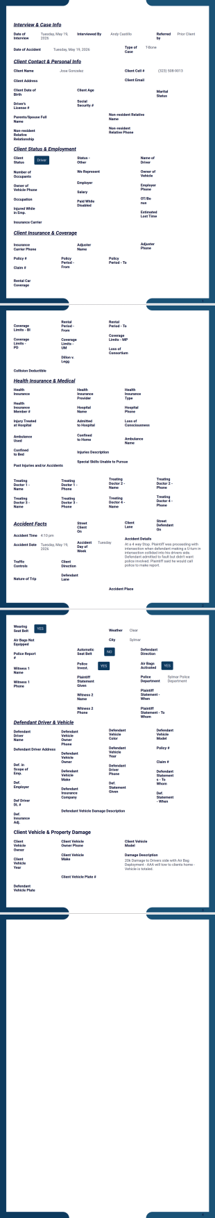 Intake PDF Template