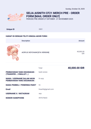 Inv Selia - PDF Templates