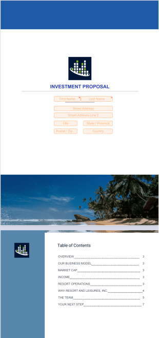 Investment Proposal Template - PDF Templates