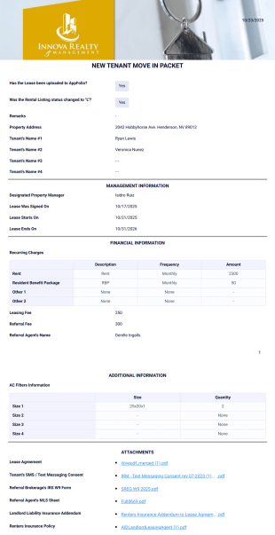 IRM Transaction Template - PDF Templates
