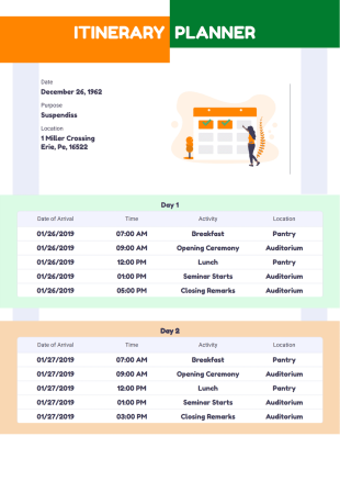 20+ Free and Customizable Travel Itinerary Planner Templates | Jotform