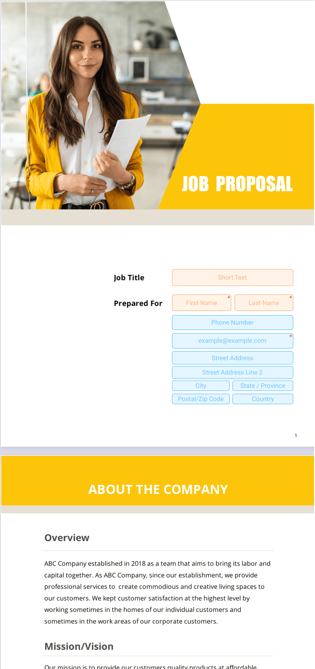 Job Proposal Templates job-proposal-templates