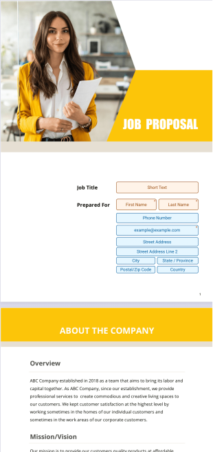 Job Proposal Template - Sign Templates