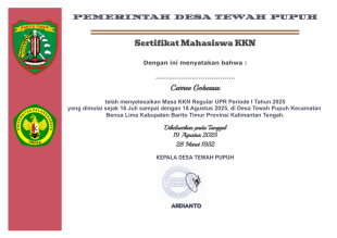 KKN Sertifikat 2025 - PDF Templates