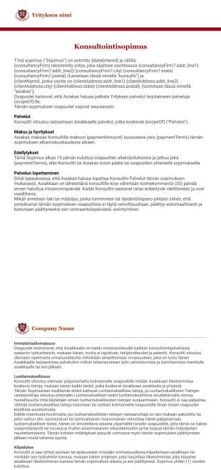 Konsultointisopimuspohja - PDF-pohjat