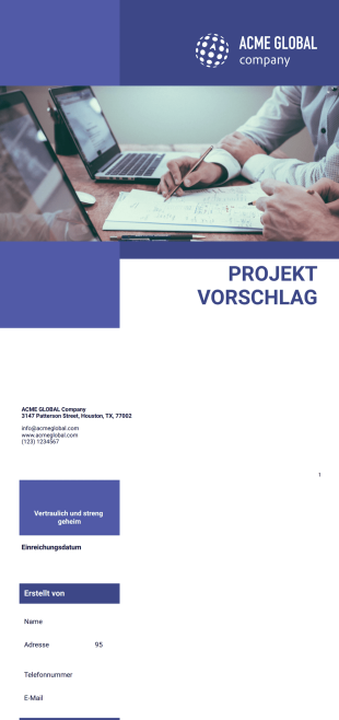 Kostenlose Projektvorschlagsvorlage - PDF Templates