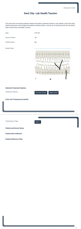 Lab Work PDF Template