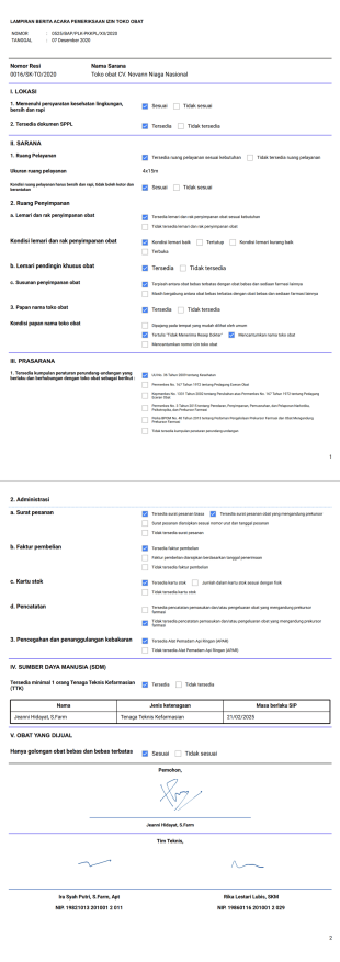 Lampiran Toko Obat - PDF Templates