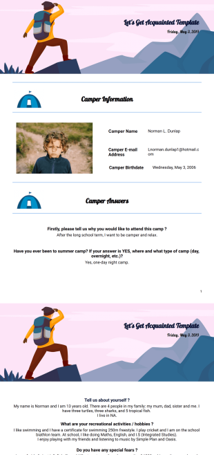 Let's Get Acquainted Template - PDF Templates