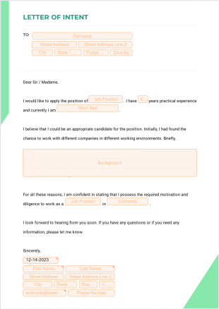 Letter of Intent PDF Template