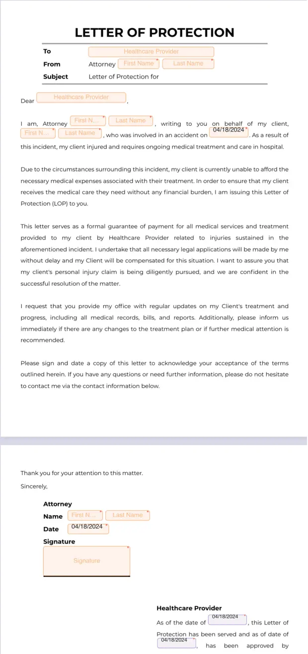 Letter of Protection