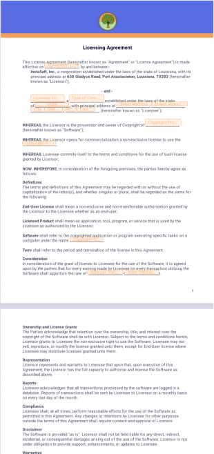 Licensing Agreement PDF Template