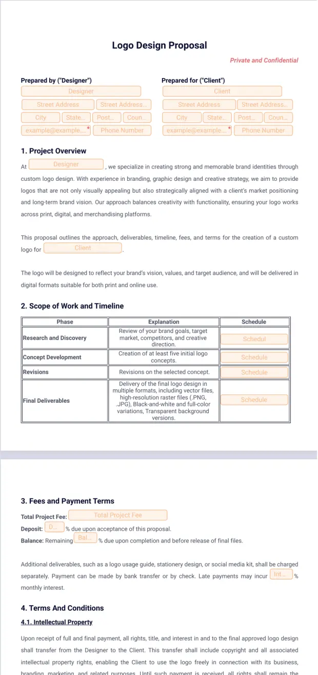 Logo Design Proposal Template