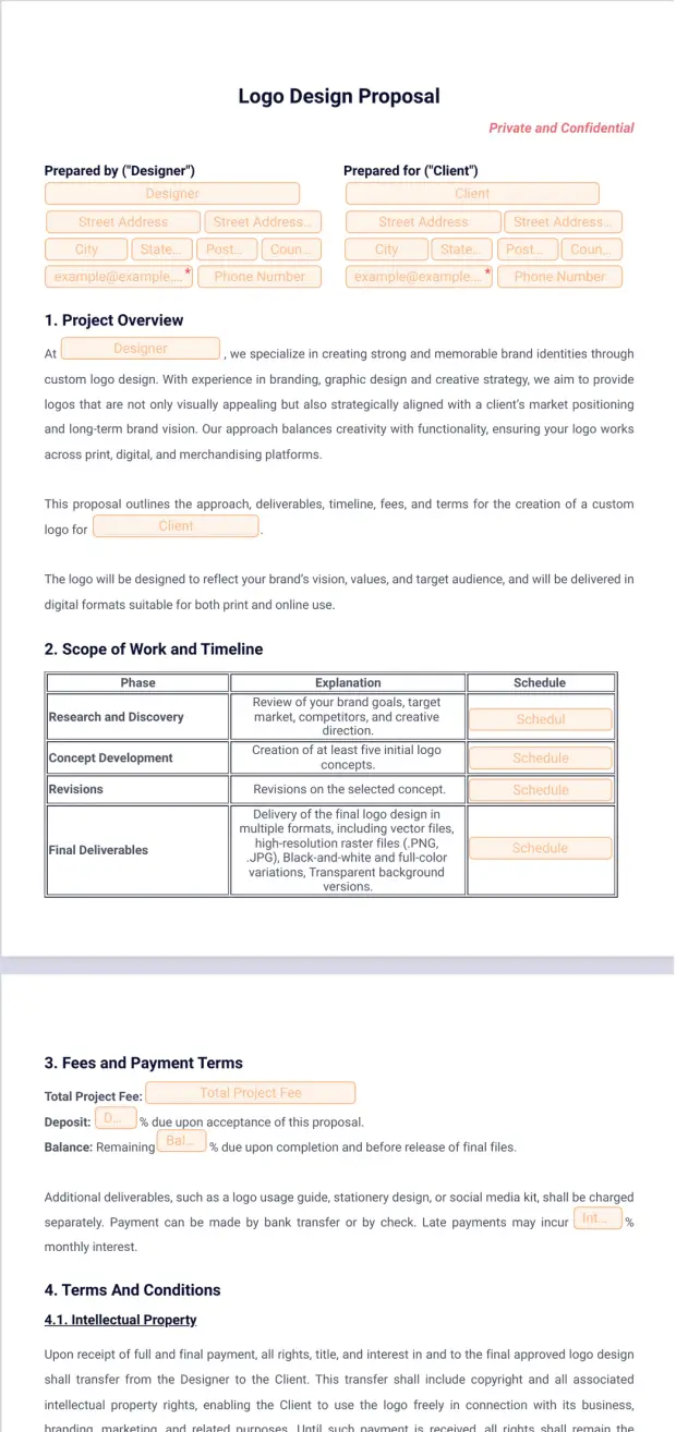 Logo Design Proposal Template PDF Templates Jotform