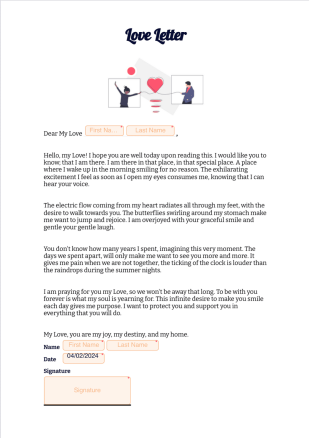 Love Letter PDF Template