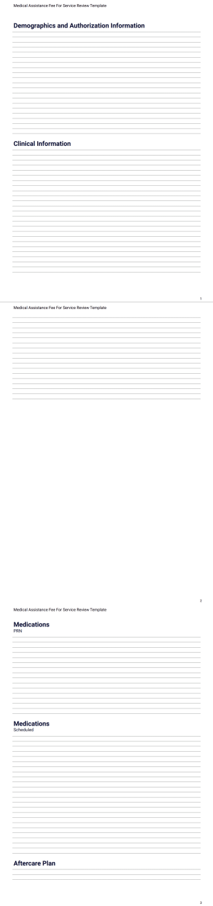 MA Fee For Service - PDF Templates