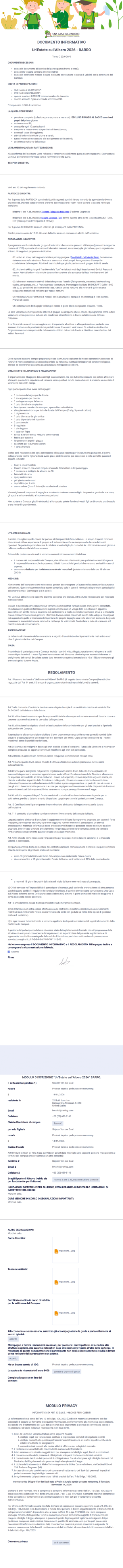 Barro iscrizione - PDF Templates