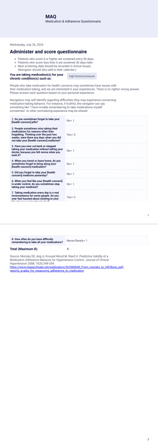 MAQ Custom PDF Template