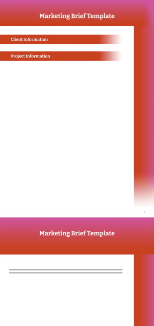 Marketing Brief Template - PDF Templates