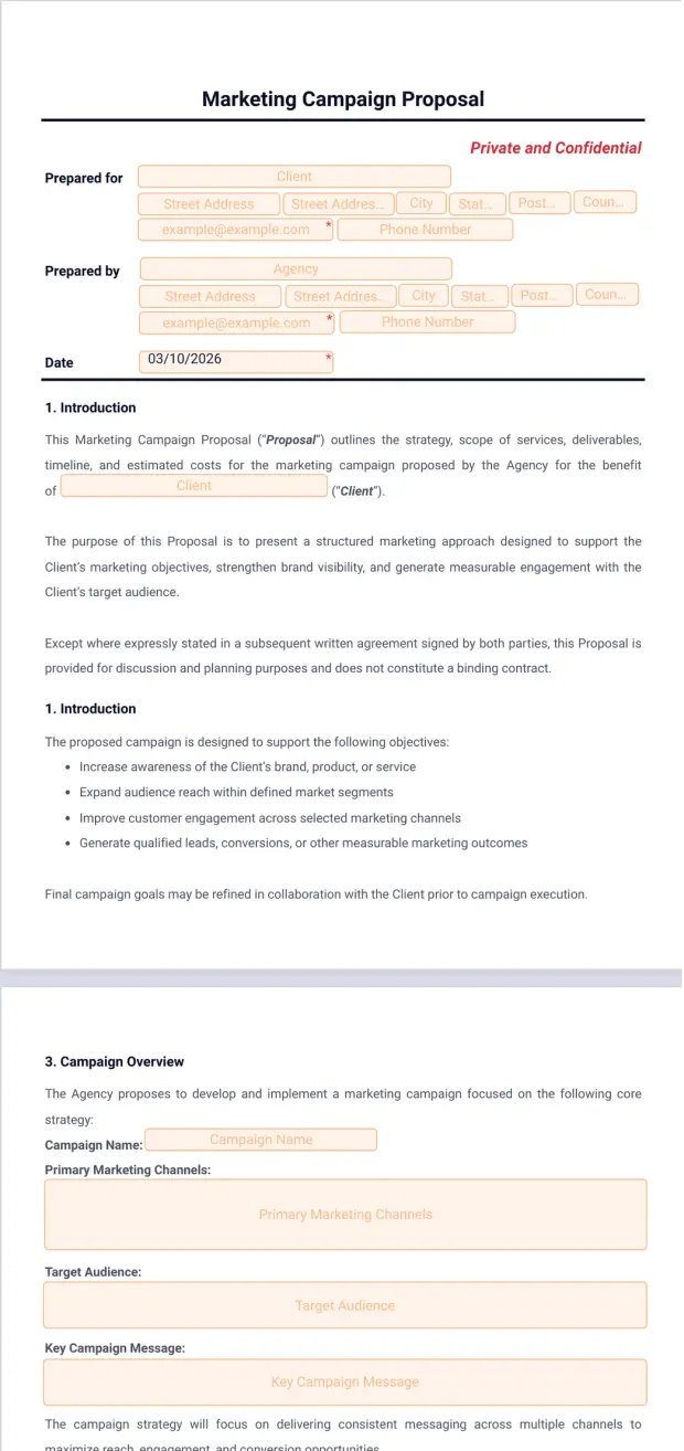 Marketing Campaign Proposal Template