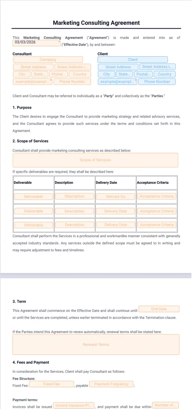 Marketing Consulting Agreement Template PDF Templates Jotform