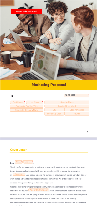 Marketing Proposal Template - PDF Templates