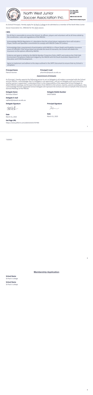 Membership Form PDF Template