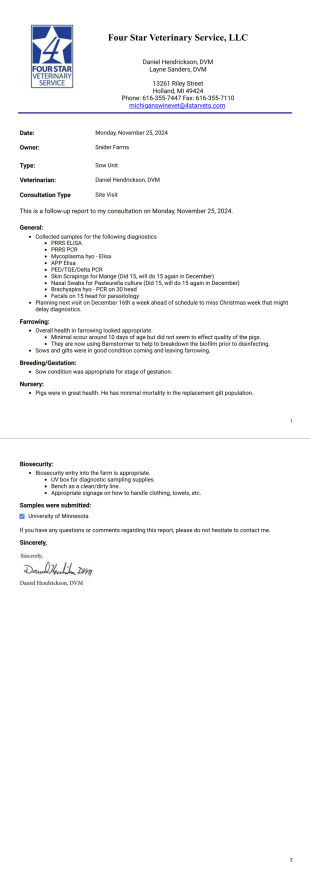 Michigan Herd Report - PDF Templates
