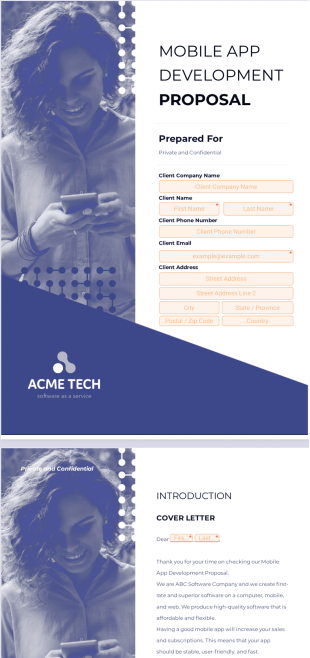 Mobile App Development Proposal Template - PDF Templates