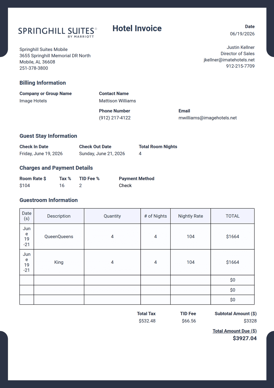 MOBSH Invoice PDF Template | Jotform