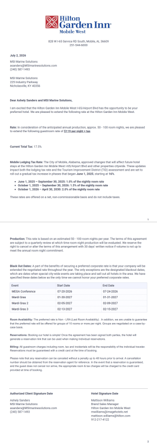 MOBWS LNR Agreement PDF Template