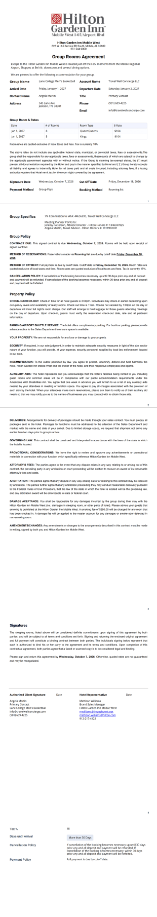 MOBWS Rooms Agreement PDF Template