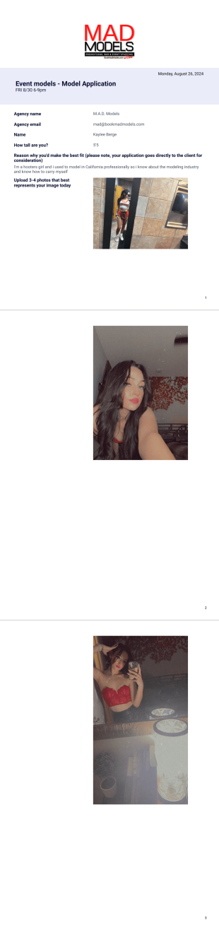 Model Application - PDF Templates